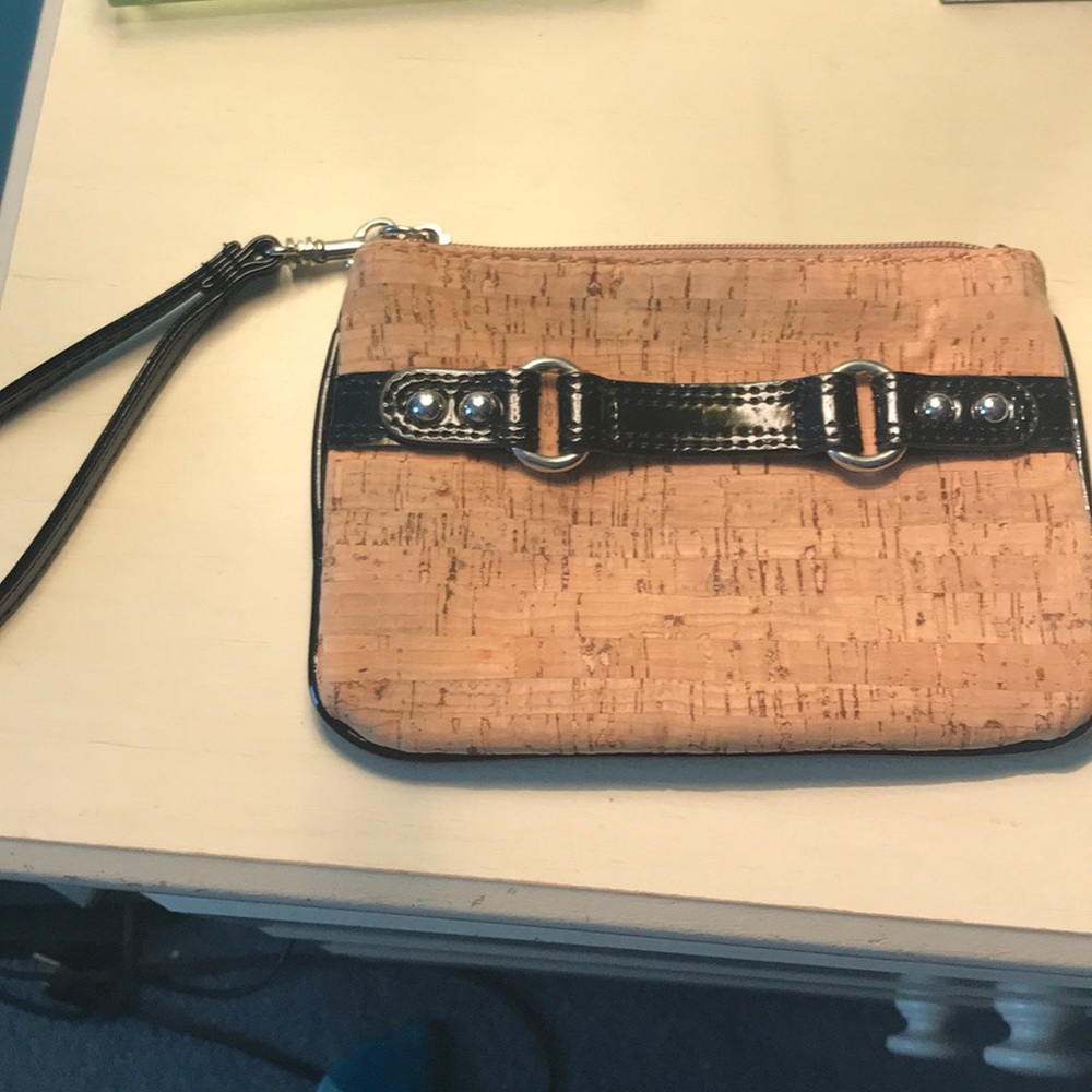 Express Black and Cork Wristlet
